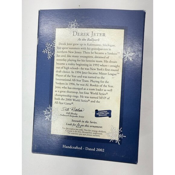 2 Hallmark Keepsake Ornaments Derek Jeter And George Brett At The Ballpark - Picture 3 of 12